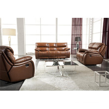 Brown Color Italy Leather Recliner Furniture Living Room